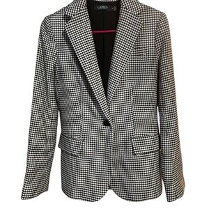 Ralph Lauren Black and White Houndstooth Blazer